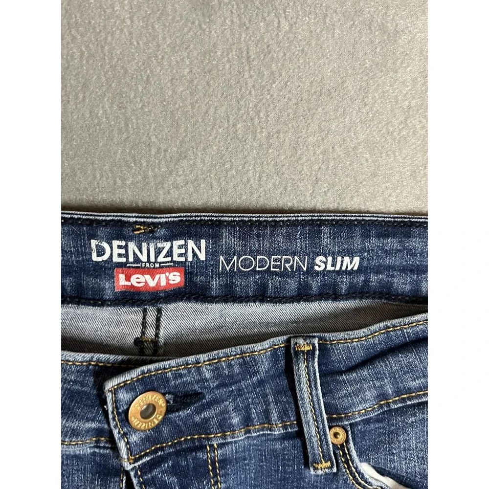 DENIZEN FROM Levi's Men's Modern Slim Jeans W33 L30 Medium Wash Blue‎ Denim